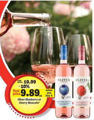 Oliver Blueberry or Cherry Moscato