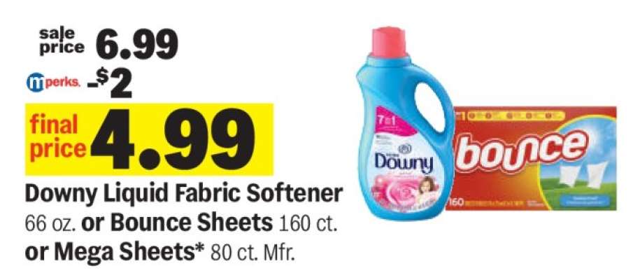 Downy Liquid Fabric Softener or Bounce Sheets or Mega Sheets