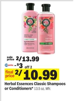 Herbal Essences Classic Shampoos or Conditioners