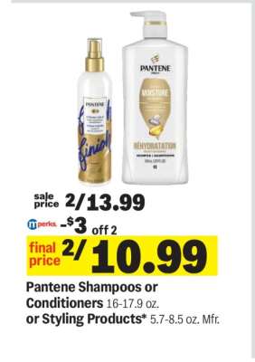 Pantene Shampoos or Conditioners or Styling Products
