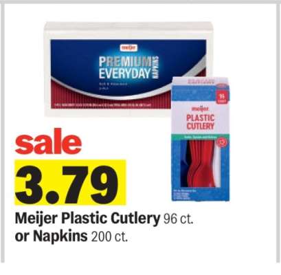 Meijer Plastic Cutlery or Napkins