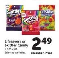 Lifesavers or Skittles Candy