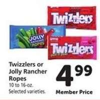 Twizzlers or Jolly Rancher Ropes