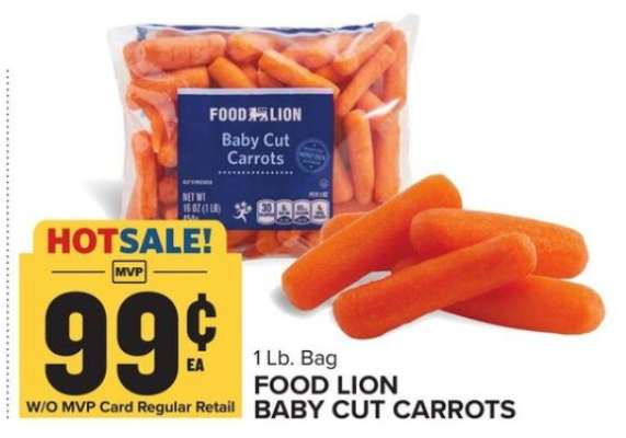 FOOD LION BABY CUT CARROTS