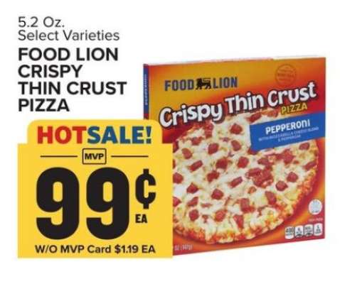 FOOD LION CRISPY THIN CRUST PIZZA