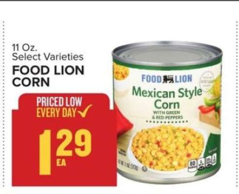 FOOD LION CORN
