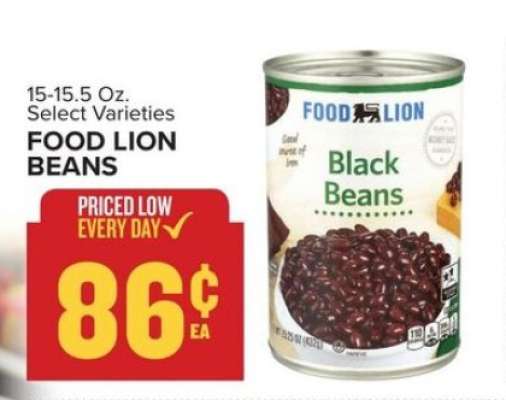 FOOD LION BEANS