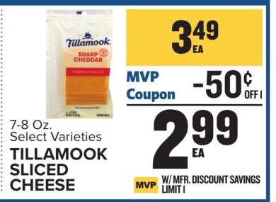 Tillamook Sliced Cheese