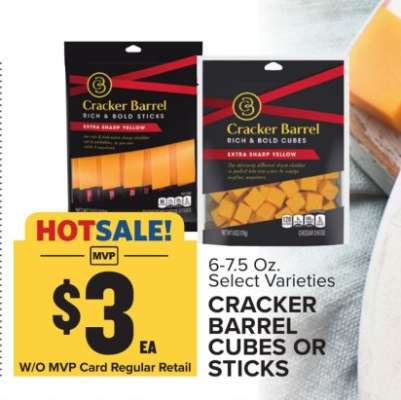 CRACKER BARREL CUBES OR STICKS