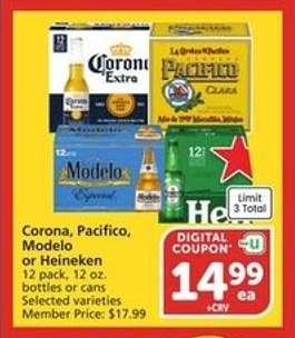 Corona, Pacifico, Modelo or Heineken