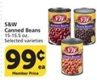 S & W Canned Beans