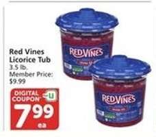 Red Vines Licorice Tub