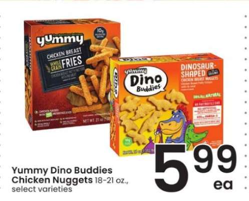 Yummy Dino Buddies Chicken Nuggets