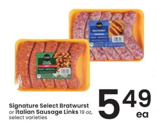 Signature SELECT Bratwurst or Italian Sausage Links