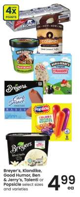 Breyer’s, Klondike, Good Humor, Ben & Jerry’s, Talenti or Popsicle