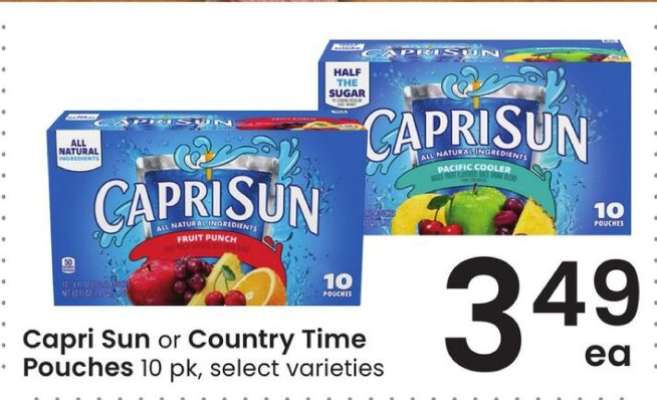 Capri Sun or Country Time Pouches