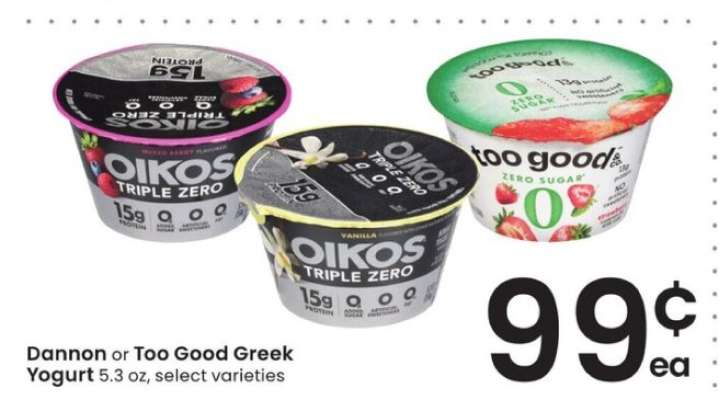 Dannon or Too Good Greek Yogurt