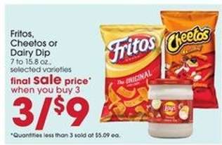 Fritos, Cheetos or Dairy Dip