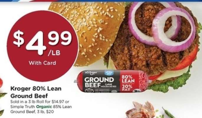 Kroger 80% Lean Ground Beef