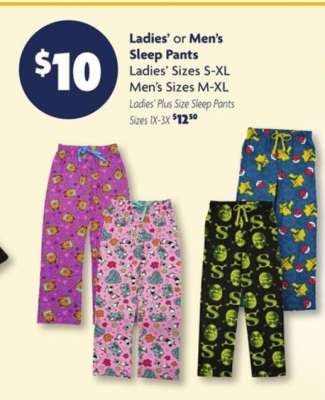 Ladies’ or Men’s Sleep Pants