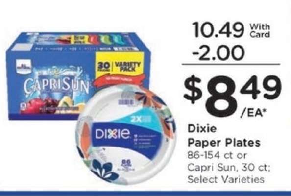 Dixie Paper Plates or Capri Sun