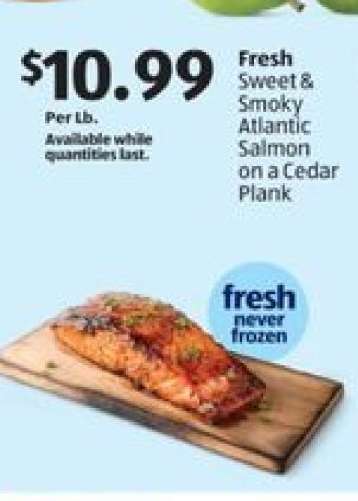 Fresh Sweet & Smoky Atlantic Salmon on a Cedar Plank