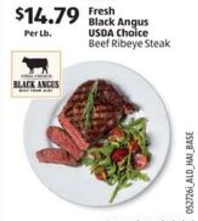 Fresh Black Angus USDA Choice Beef Ribeye Steak