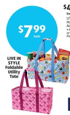LIVE IN STYLE Foldable Utility Tote