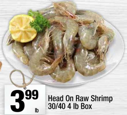 Head on Raw Shrimp