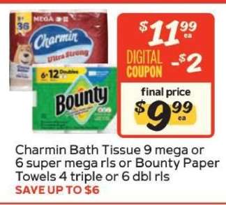 Charmin Bath Tissue or Bounty Paper Towels