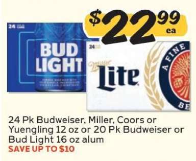 Budweiser, Miller, Coors, Yuengling, Bud Light