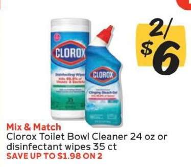 Clorox Toilet Bowl Cleaner or Disinfectant Wipes