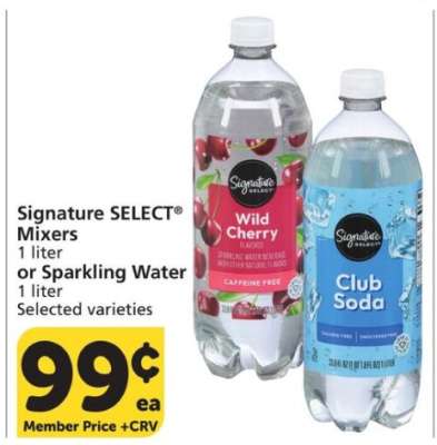 Signature SELECT Mixers or Sparkling Water