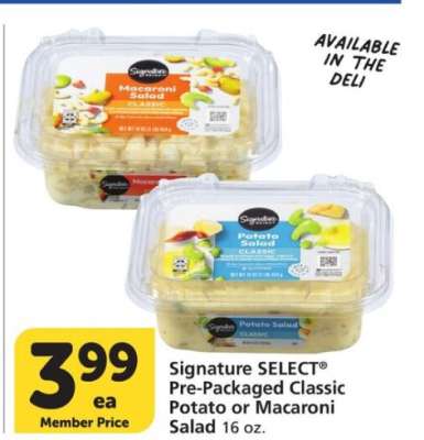 Signature SELECT® Pre-Packaged Classic Potato or Macaroni Salad