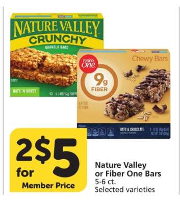 Nature Valley or Fiber One Bars