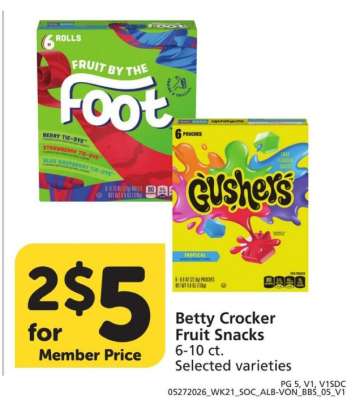 Betty Crocker Fruit Snacks