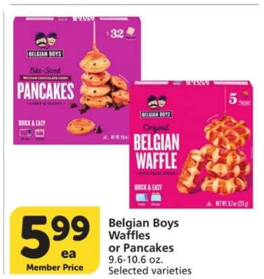 Belgian Boys Waffles or Pancakes