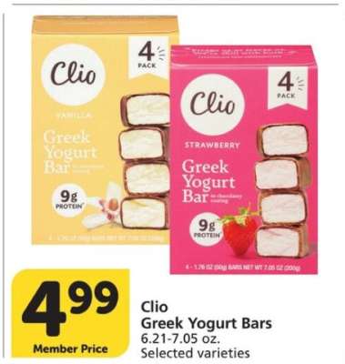 Clio Greek Yogurt Bars
