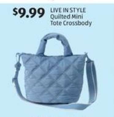 LIVE IN STYLE Quilted Mini Tote Crossbody