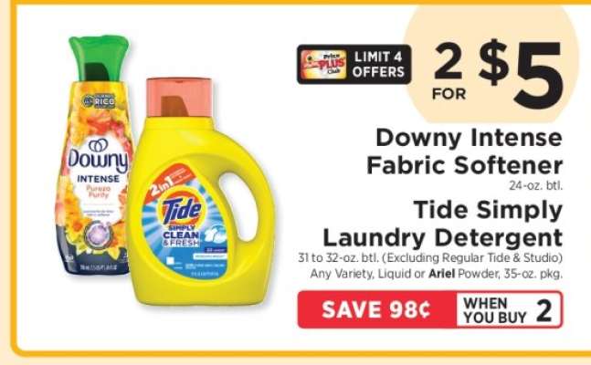 Downy Intense Fabric Softener & Tide Simply Laundry Detergent