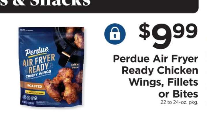 Perdue Air Fryer Ready Chicken Wings, Fillets or Bites