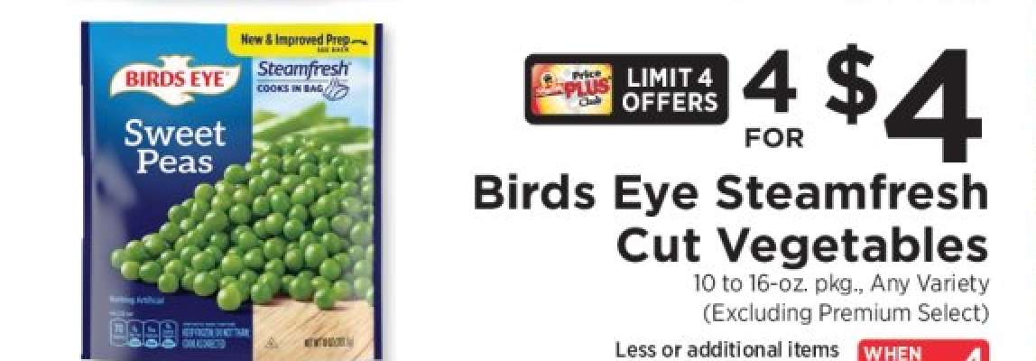 Birds Eye Steamfresh Cut Vegetables
