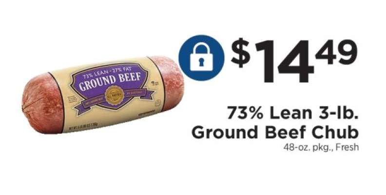 73% Lean Ground Beef Chub