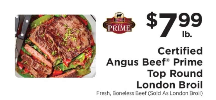 Certified Angus Beef Prime Top Round London Broil