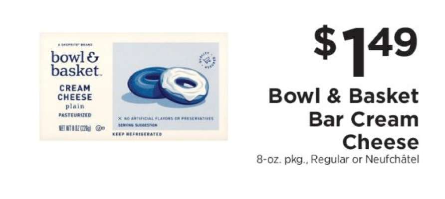 Bowl & Basket Bar Cream Cheese