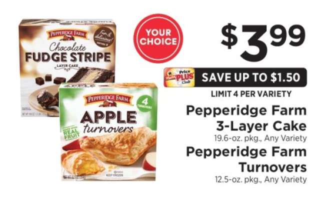 Pepperidge Farm 3-Layer Cake / Pepperidge Farm Turnovers