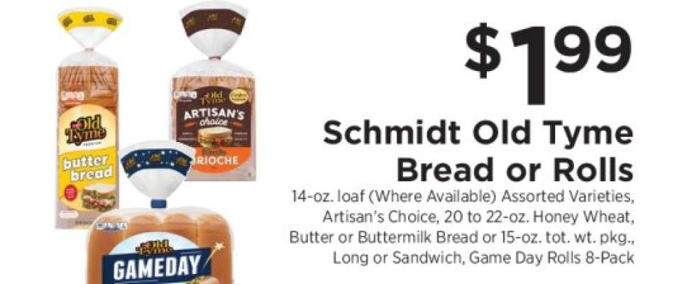 Schmidt Old Tyme Bread or Rolls