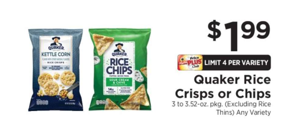 Quaker Rice Crisps or Chips