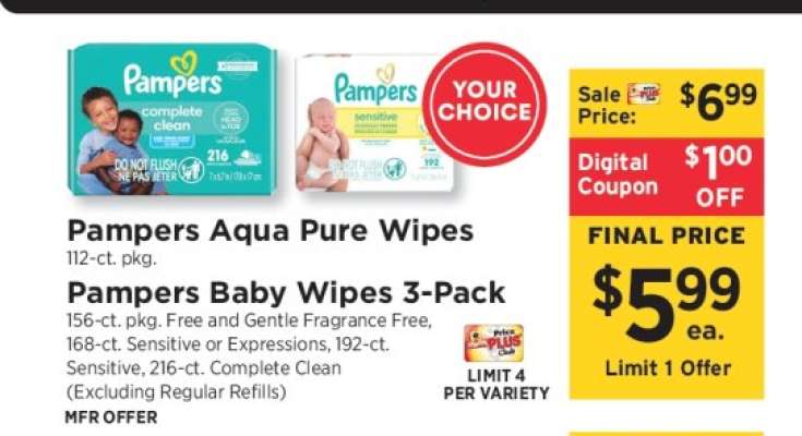 Pampers Aqua Pure Wipes / Pampers Baby Wipes 3-Pack