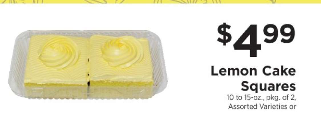 Lemon Cake Squares